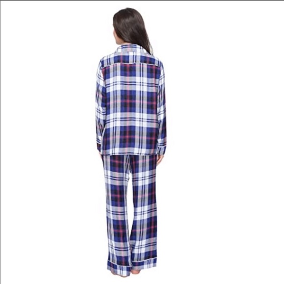 NWT Revolve Plush Apparel Blue Red Plaid Matching Pajama Set holiday ready - Picture 6 of 9